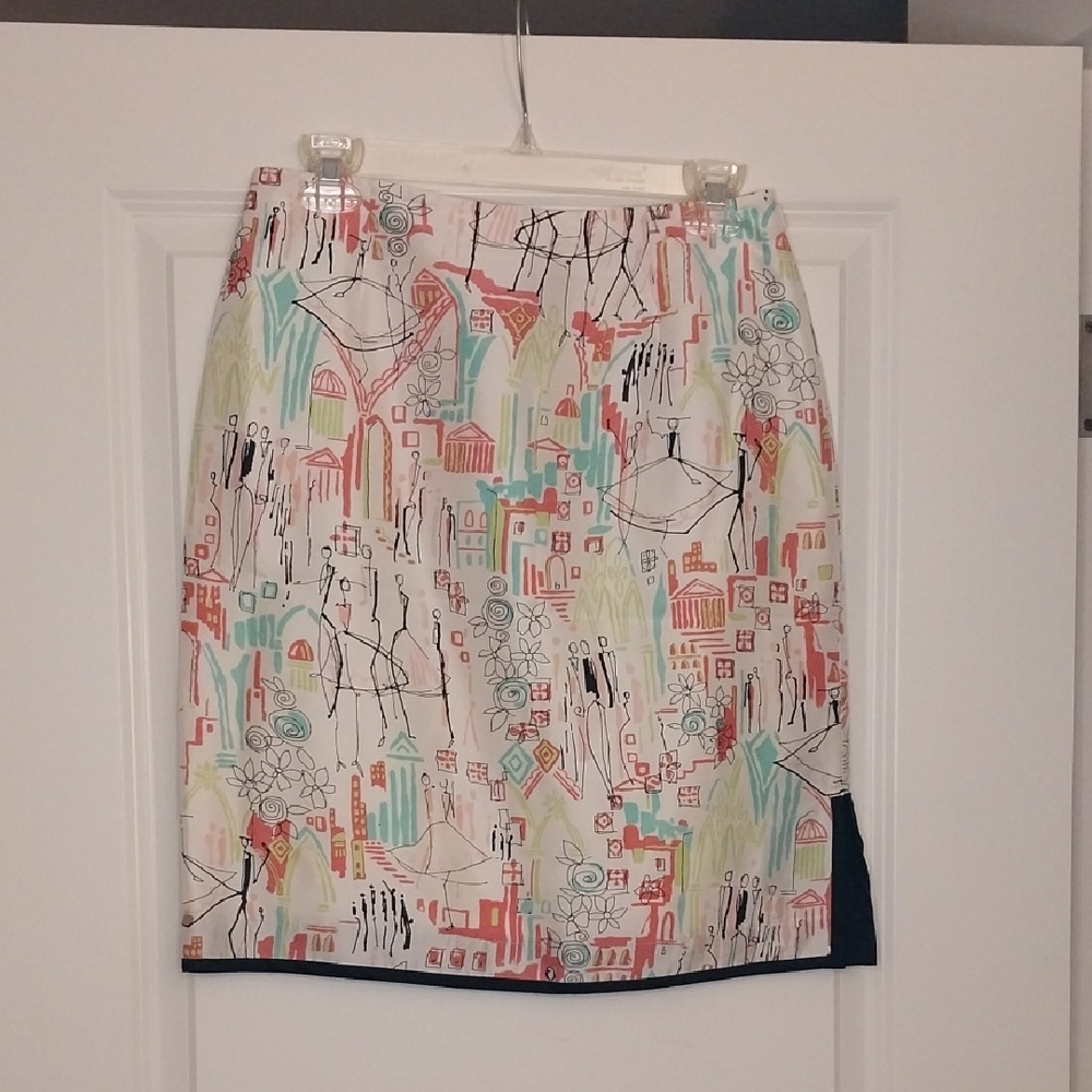 Grace Elements Multicolor Abstract Pencil Skirt